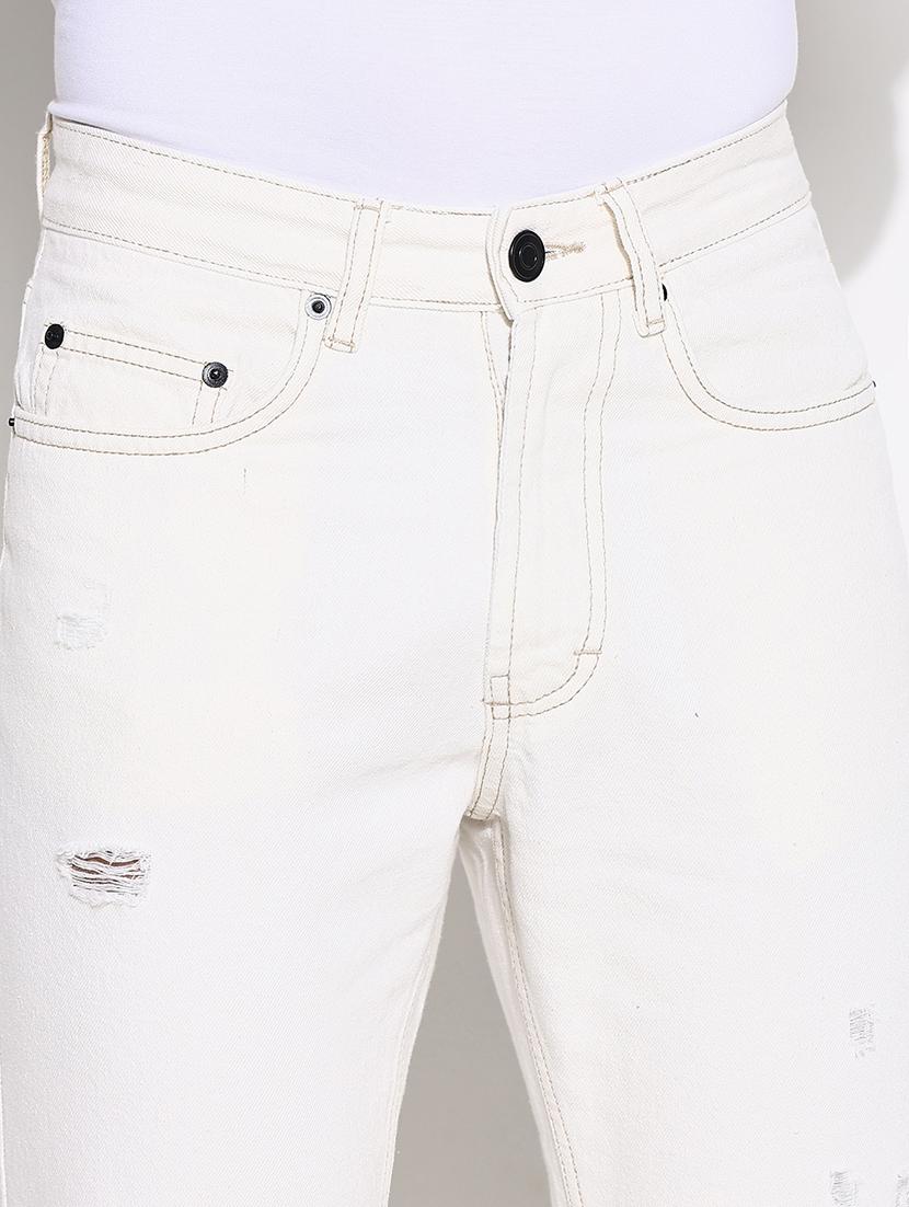 men mid rise straight fit slash knee denim jean - 21661336 - Standard Image - 6