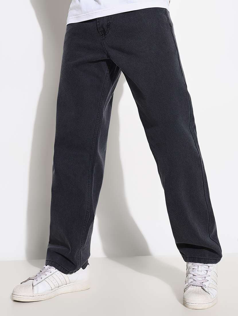 men mid rise straight fit plain denim jean - 21661337 - Standard Image - 1