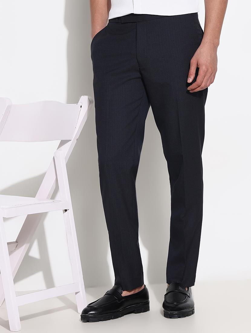 men mid rise solid flat front formal trouser - 21661429 - Standard Image - 1