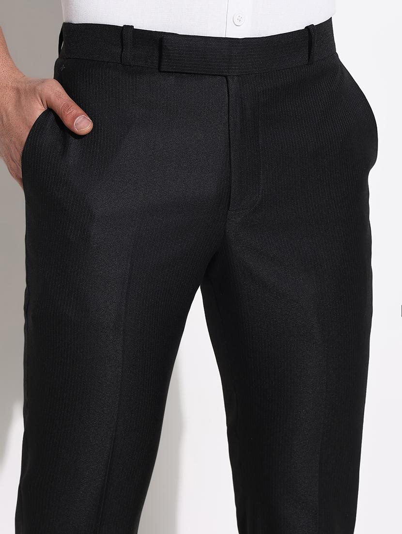 men mid rise striped flat front formal trouser - 21661431 - Standard Image - 6