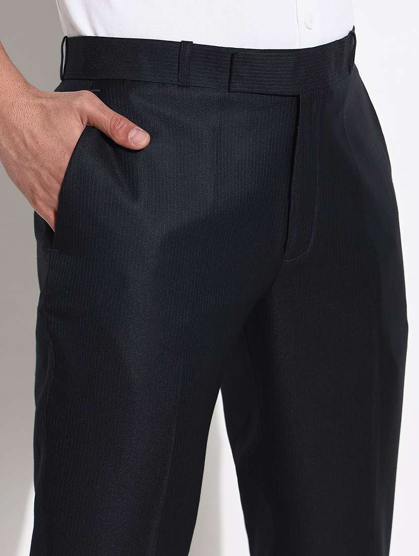 men mid rise striped flat front formal trouser - 21661432 -  Standard Image - 6