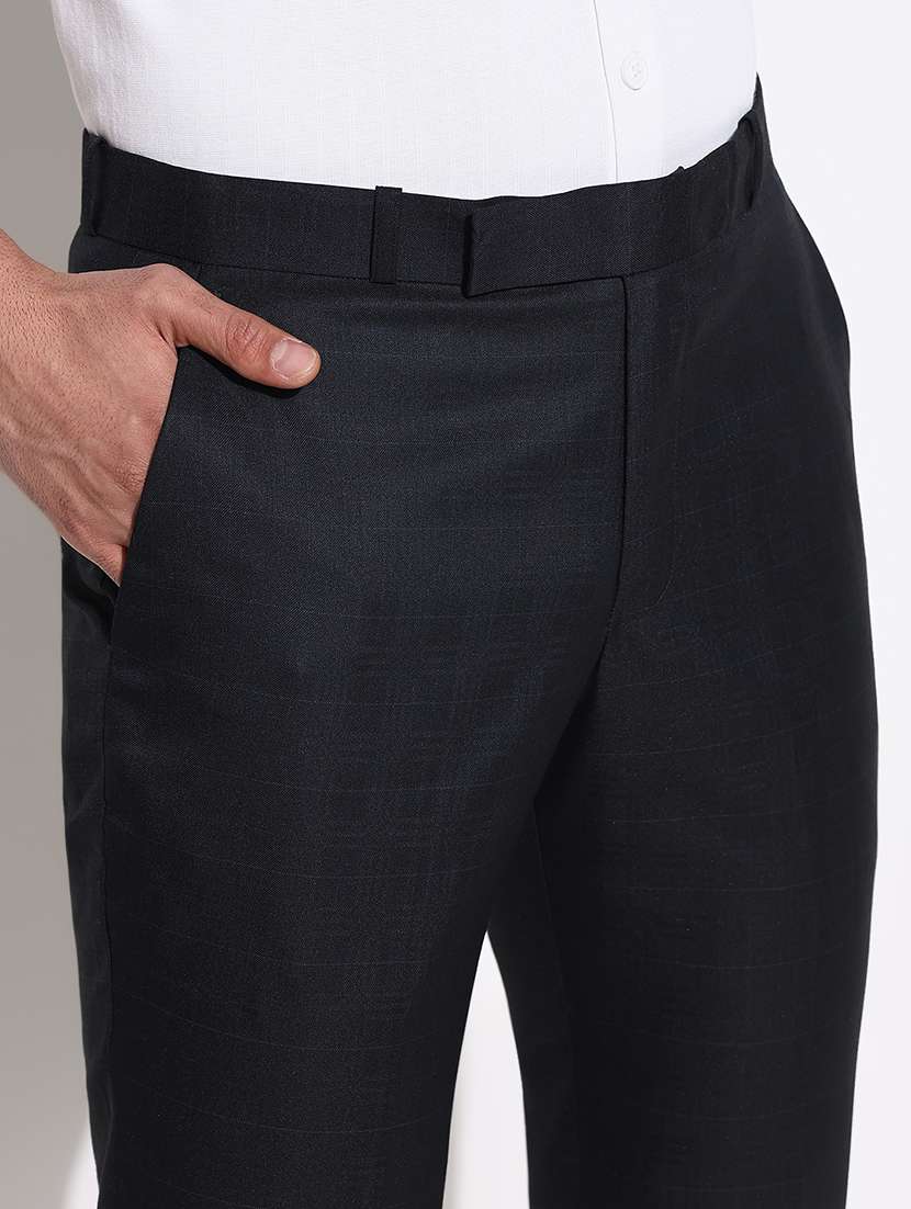 men mid rise solid flat front formal trouser - 21661436 -  Standard Image - 6
