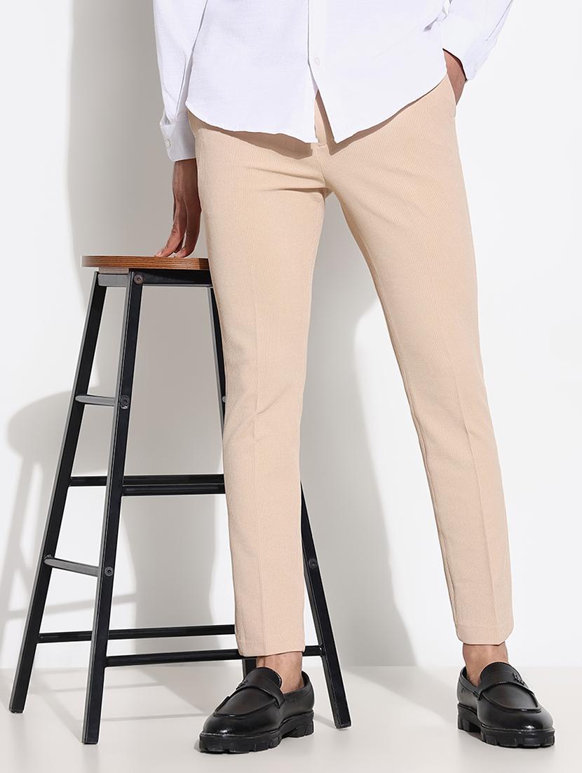 men mid rise solid flat front formal trouser - 21661442 - Standard Image - 1