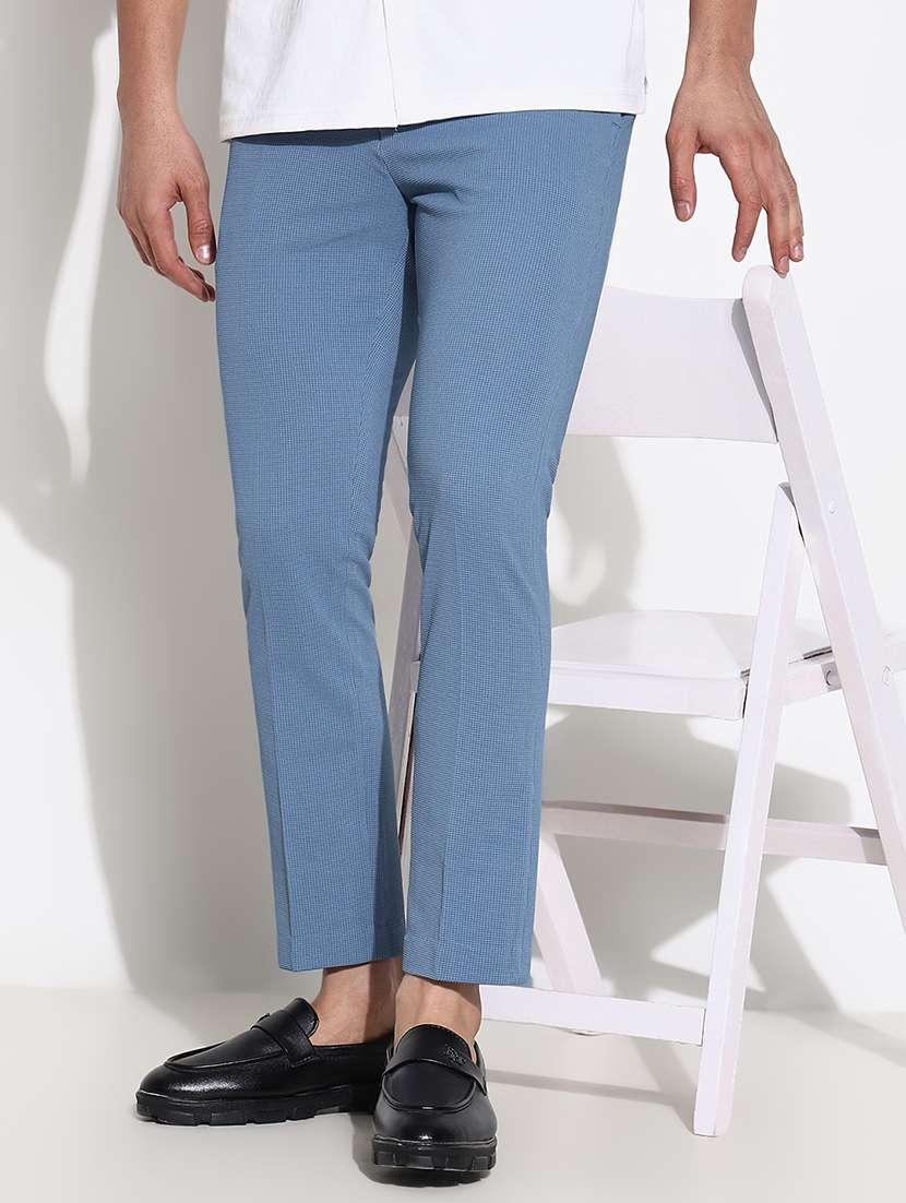 men mid rise solid flat front formal trouser - 21661443 -  Standard Image - 1