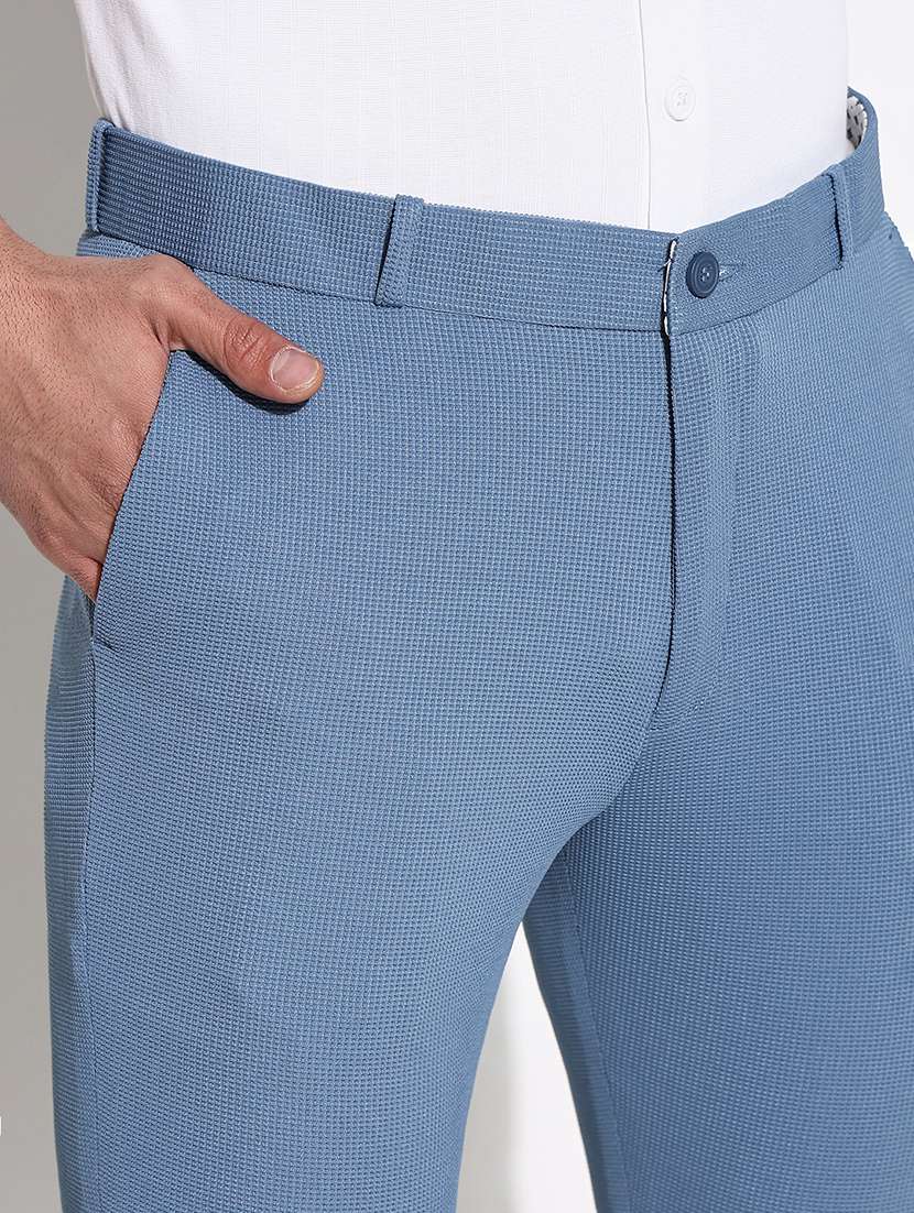 men mid rise solid flat front formal trouser - 21661443 -  Standard Image - 6