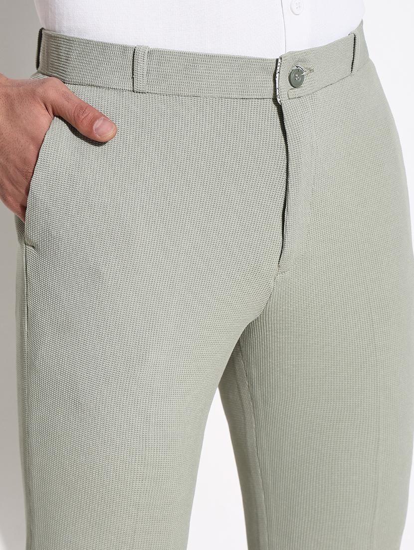men mid rise solid flat front formal trouser - 21661444 - Standard Image - 6