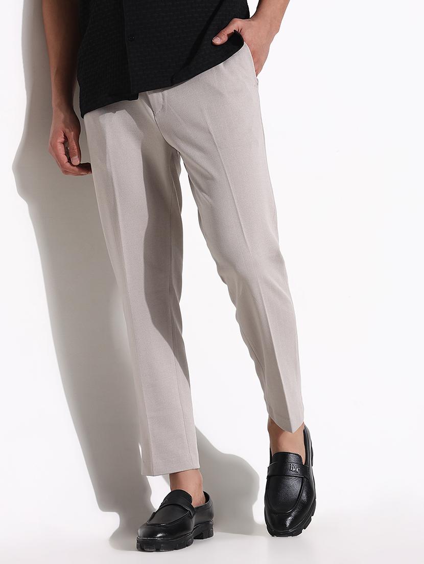 men mid rise solid flat front formal trouser - 21661446 - Standard Image - 1