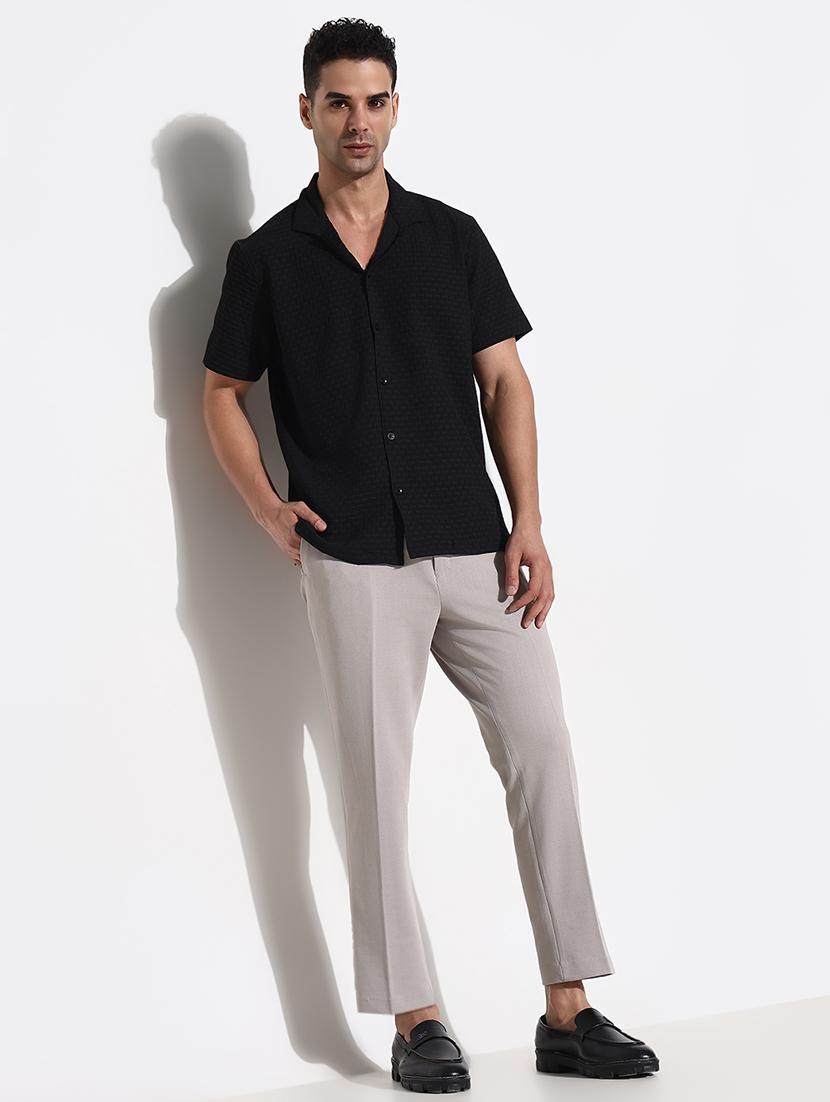 men mid rise solid flat front formal trouser - 21661446 - Standard Image - 4