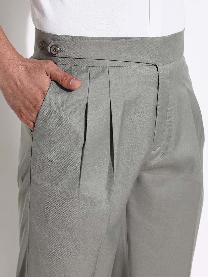 men solid mid rise loose fit trouser - 21661450 -  Standard Image - 6