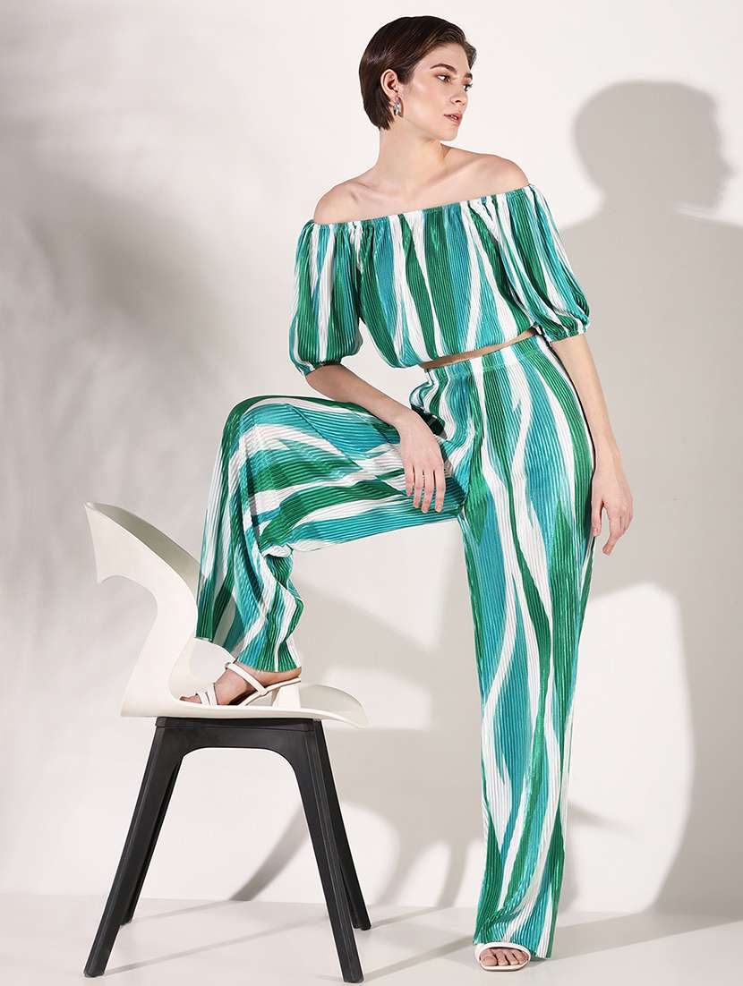 women printed top and trouser co-ord set - 21661454 -  Standard Image - 1