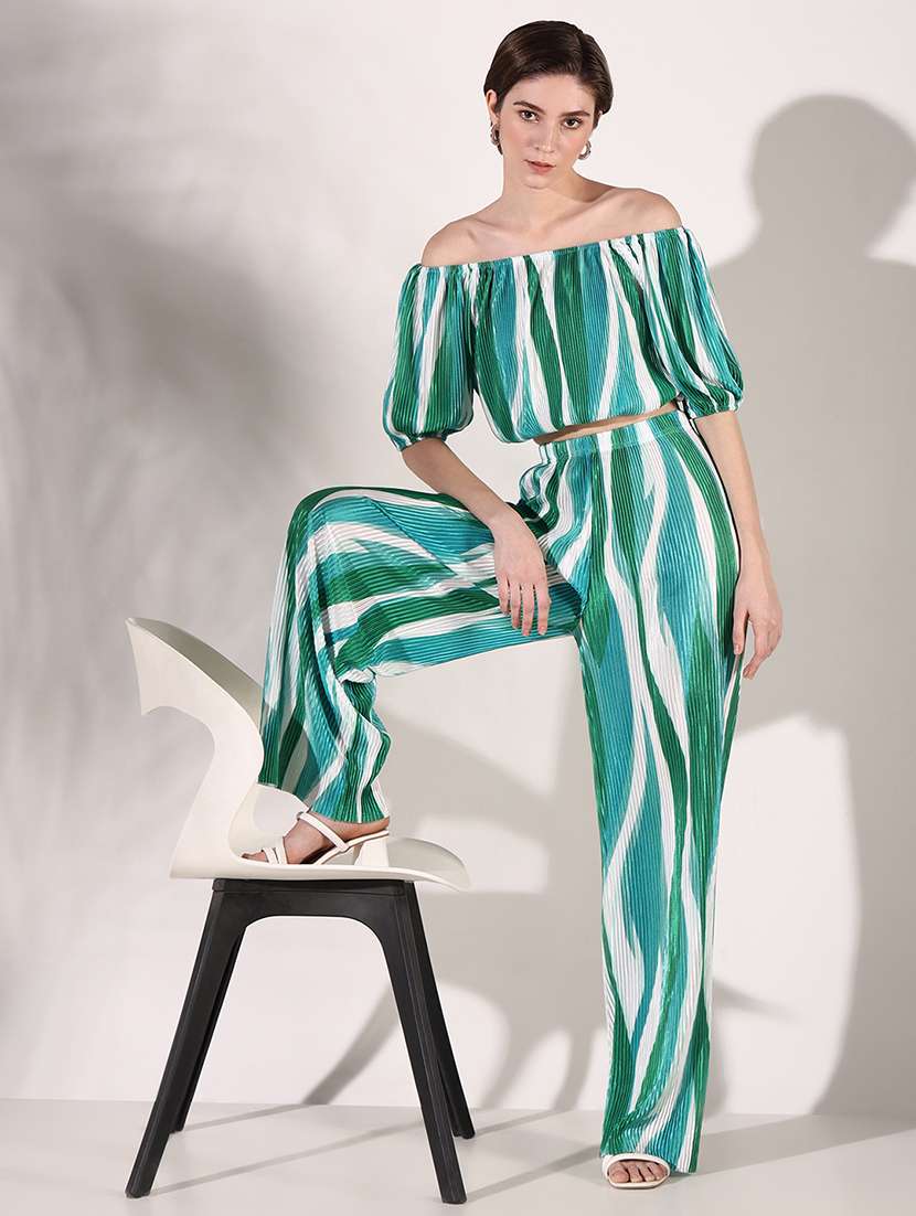 women printed top and trouser co-ord set - 21661454 -  Standard Image - 4