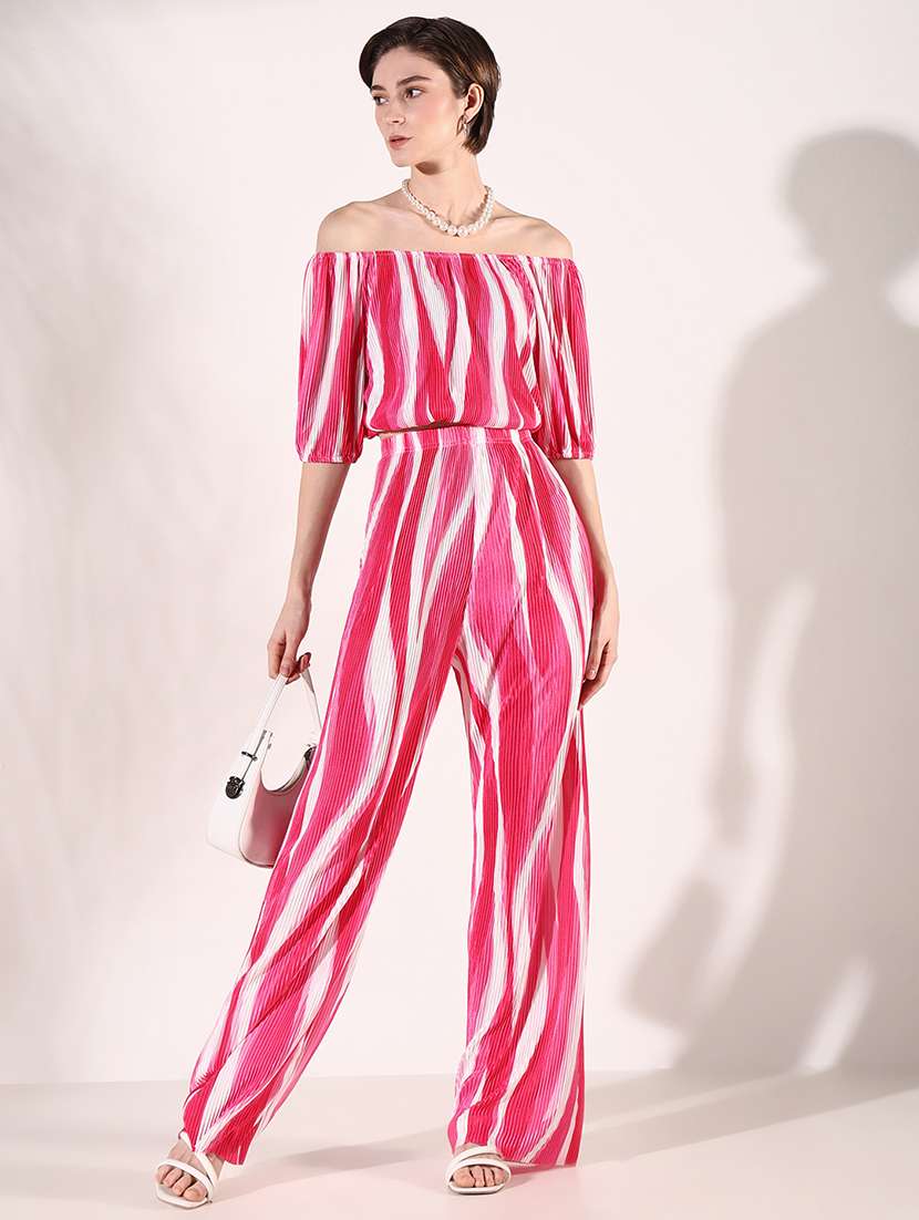 women printed top and trouser co-ord set - 21661455 -  Standard Image - 1