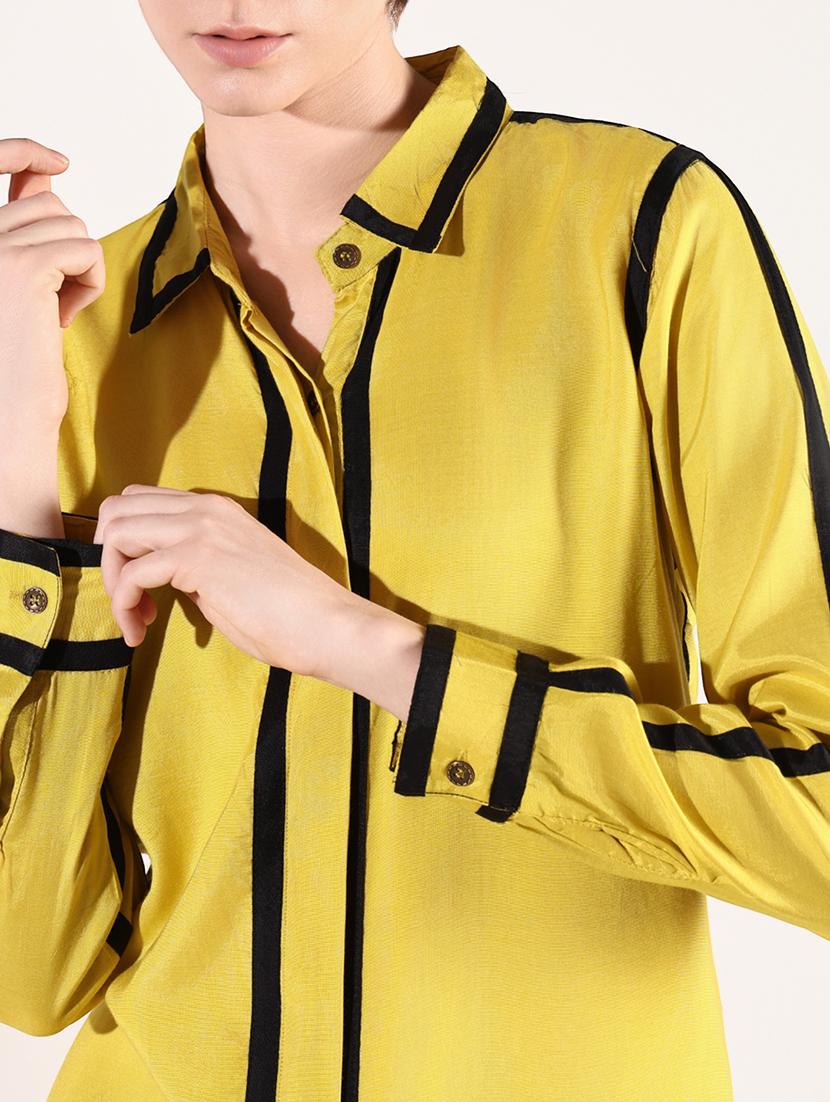 women solid shirt and trouser co-ords set - 21661464 - Standard Image - 6