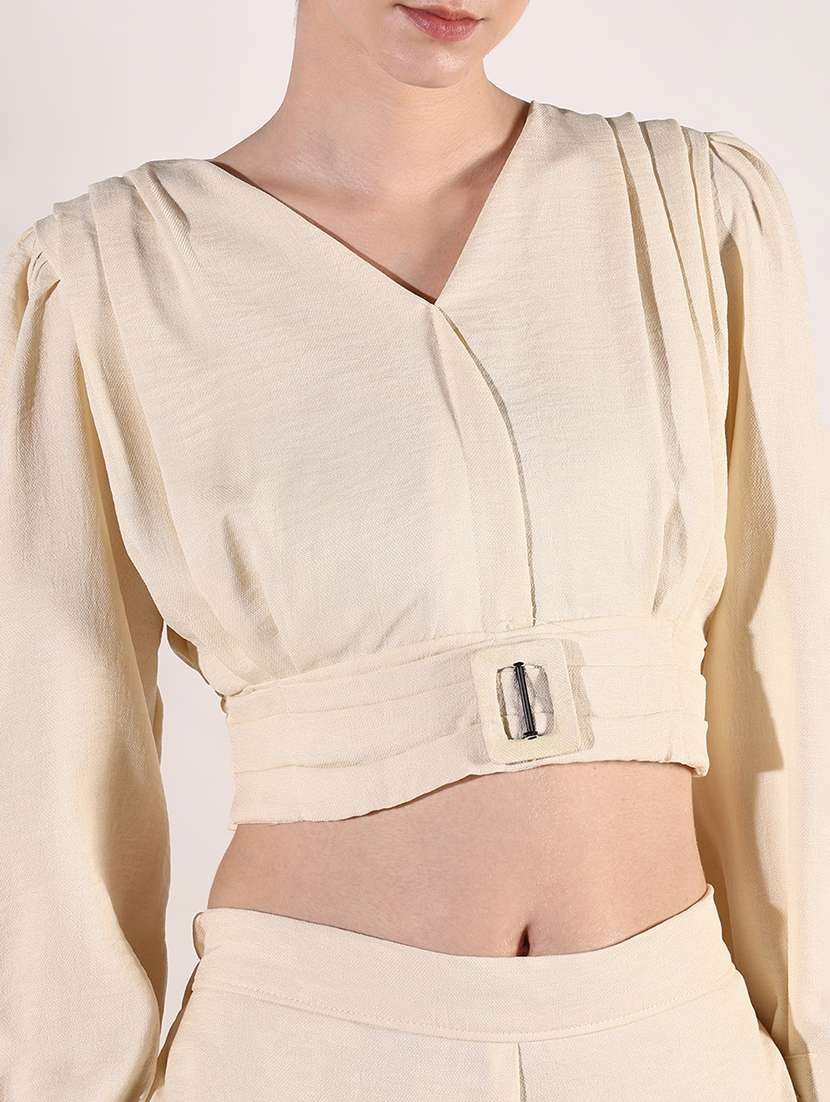 women solid top and trouser co-ords  set - 21661466 -  Standard Image - 6