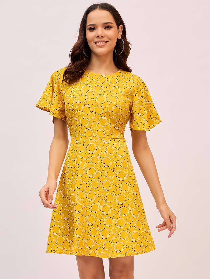 women floral printed a-line dress