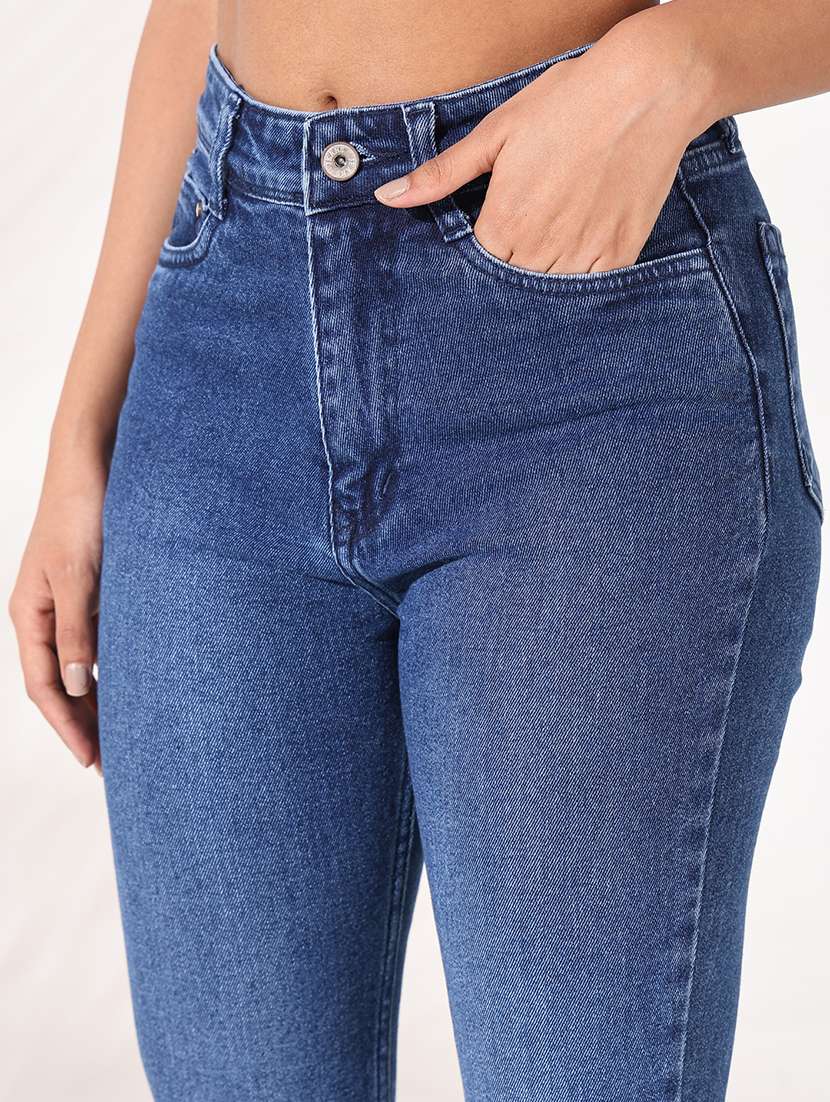 women solid high rise slim fit jean - 21661509 - Standard Image - 6