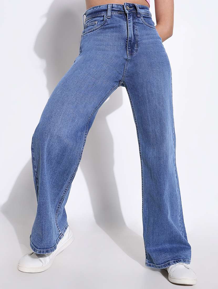 women high rise denim jeans - 21661510 -  Standard Image - 1