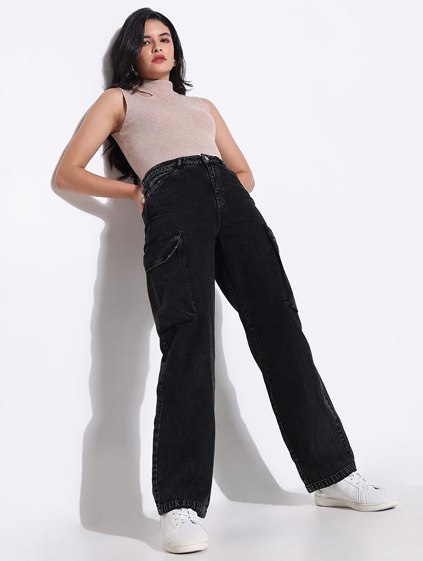 women high rise denim jeans - 21661512 - Standard Image - 4