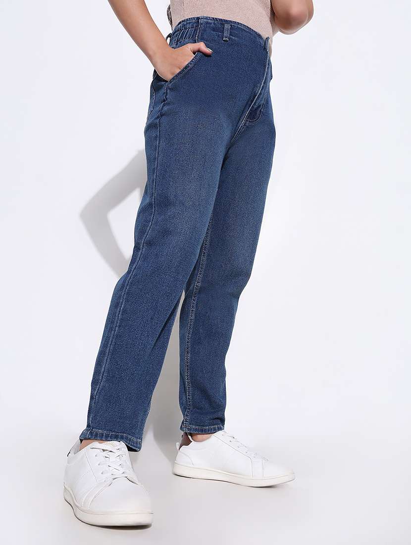 women high rise denim jeans - 21661515 -  Standard Image - 1