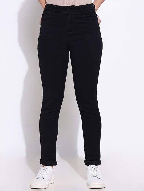 women high rise denim jeans - 21661518 - Standard Image - 0