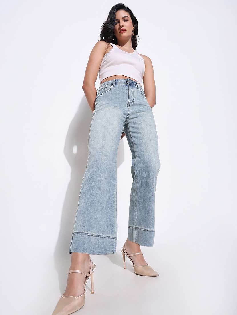 women high rise denim jeans - 21661519 - Standard Image - 4