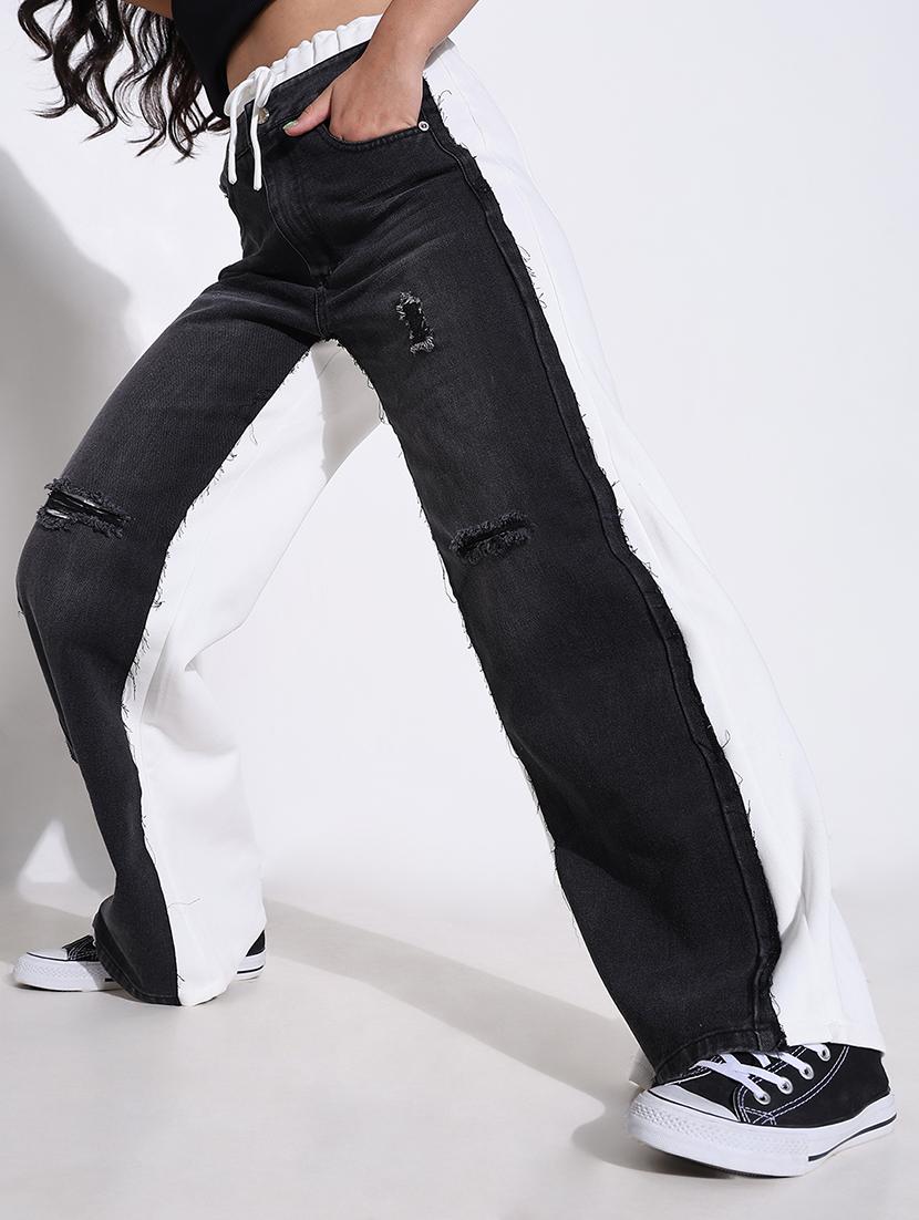 women high rise denim jeans - 21661520 - Standard Image - 1