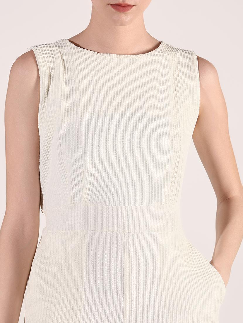 women solid sleeveless calf length jumpsuit - 21661523 - Standard Image - 6