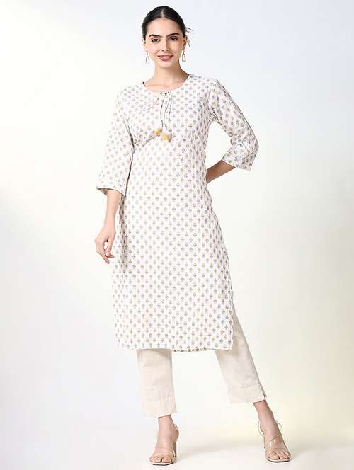 women there quarter sleeve staright kurta - 21661544 - Standard Image - 0