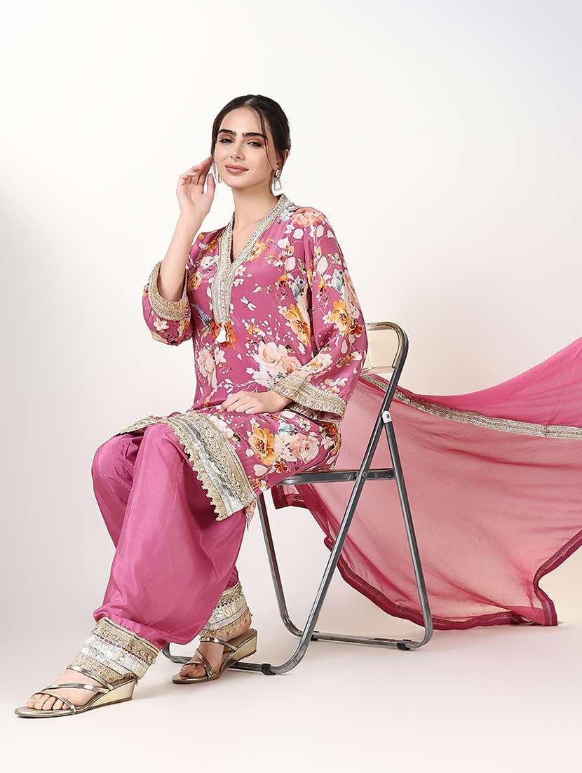 women floral printed kurta salwar set with dupatta - 21661643 -  Standard Image - 4