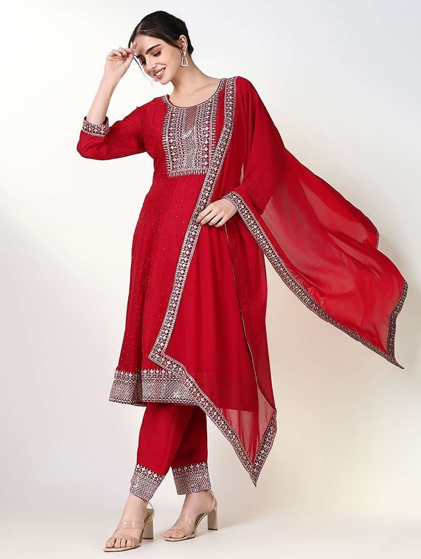 women embroidered kurta pant set with dupatta - 21661653 -  Standard Image - 1