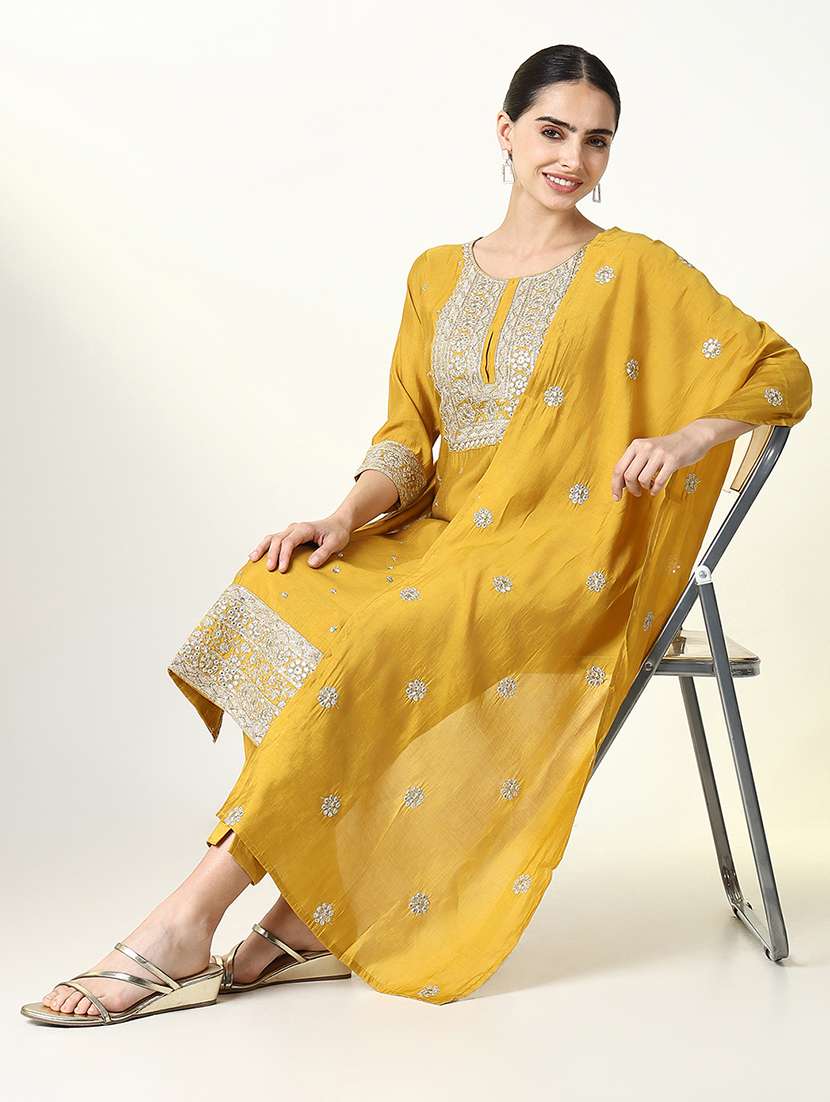 women embroidered kurta pant set with dupatta - 21661660 -  Standard Image - 1