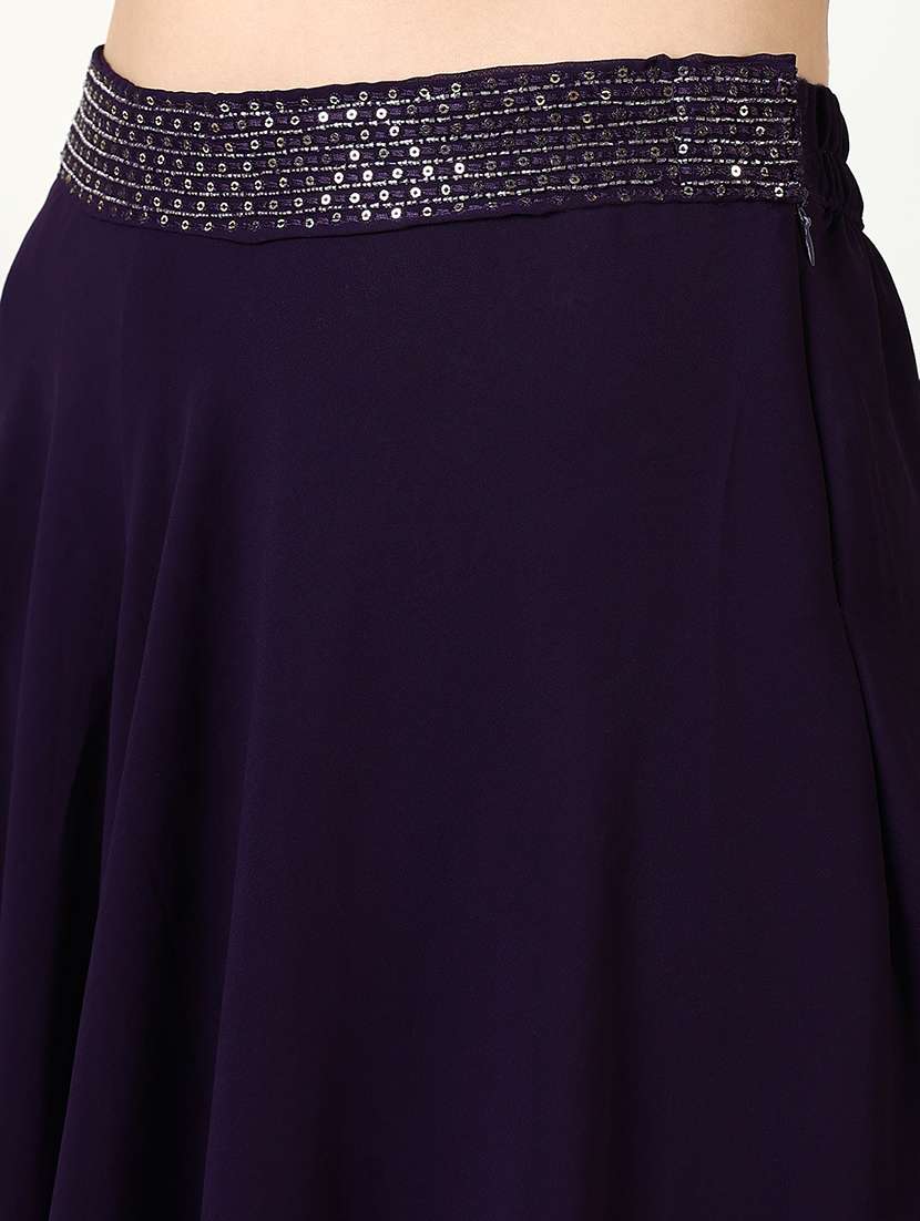 women sequin work top & palazzo with dupatta fusion set - 21661666 -  Standard Image - 6