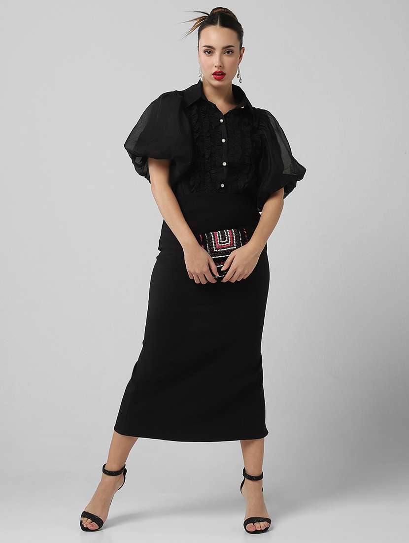 women solid collared shirt with slip - 21661701 - Standard Image - 6