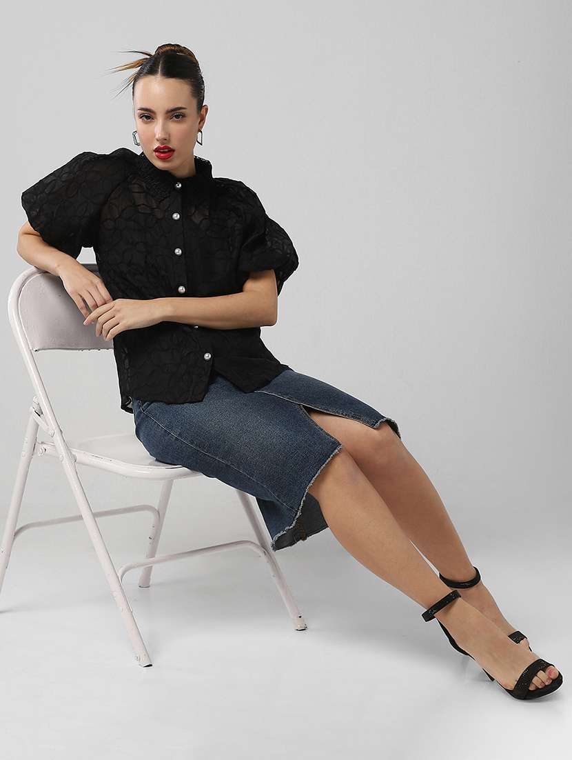 women self designed collared shirt with slip - 21661702 -  Standard Image - 4