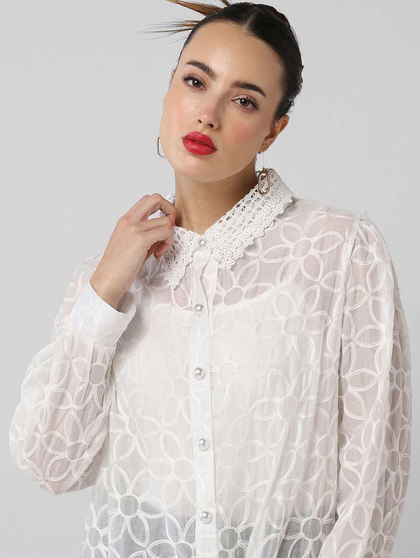 women self designed collared shirt with slip - 21661704 -  Standard Image - 6