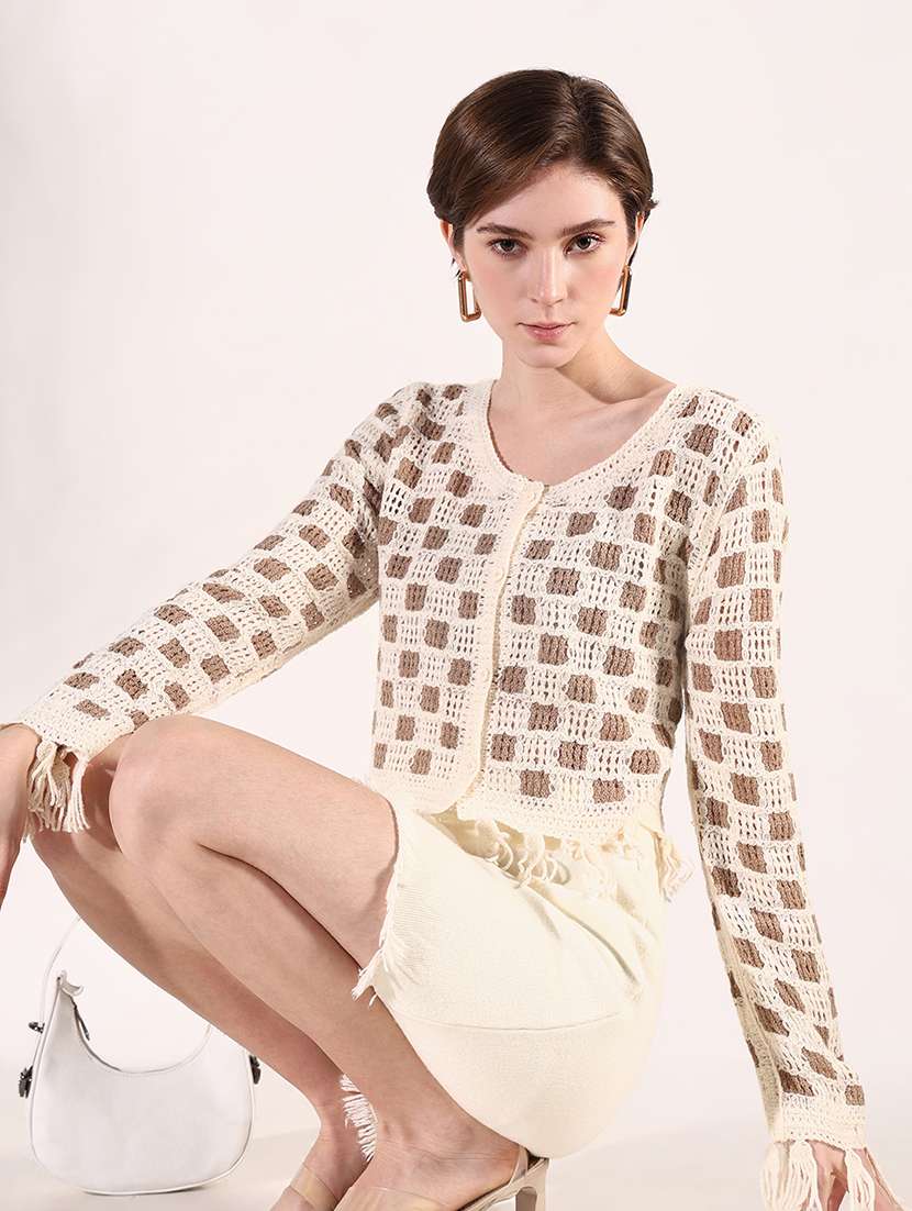 women crochet detailed crop top - 21661762 -  Standard Image - 1