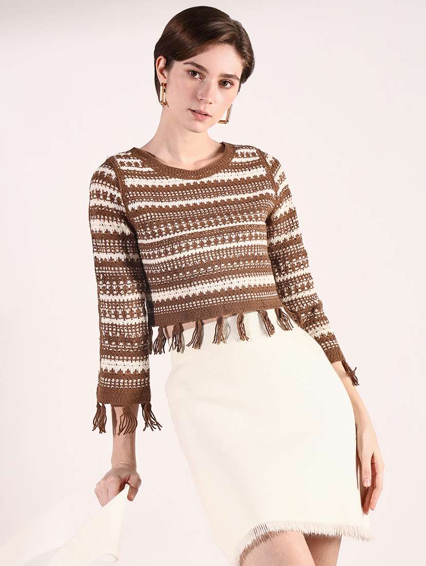 women crochet detailed crop top - 21661764 -  Standard Image - 1