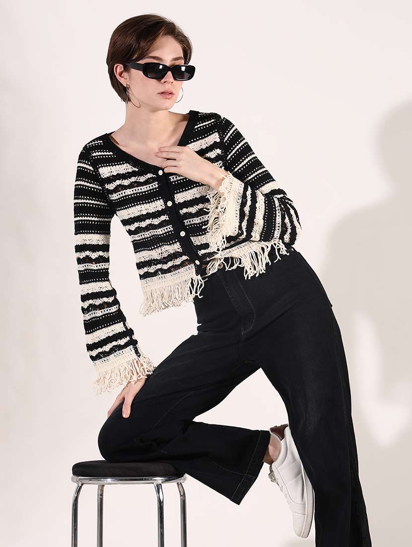 women crochet detailed crop top - 21661767 -  Standard Image - 1