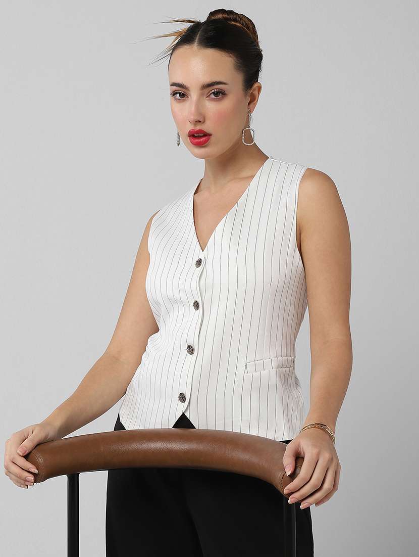 women solid sleeveless vest top - 21661775 -  Standard Image - 6