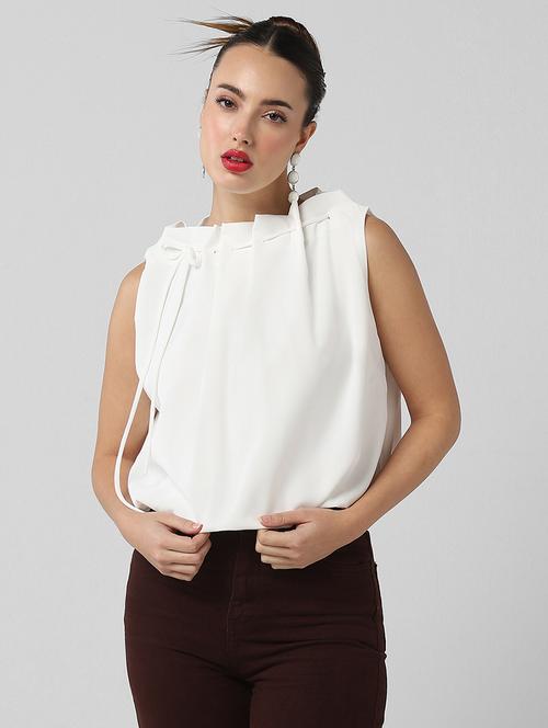 women solid sleeveless regular top - 21661778 - Standard Image - 0