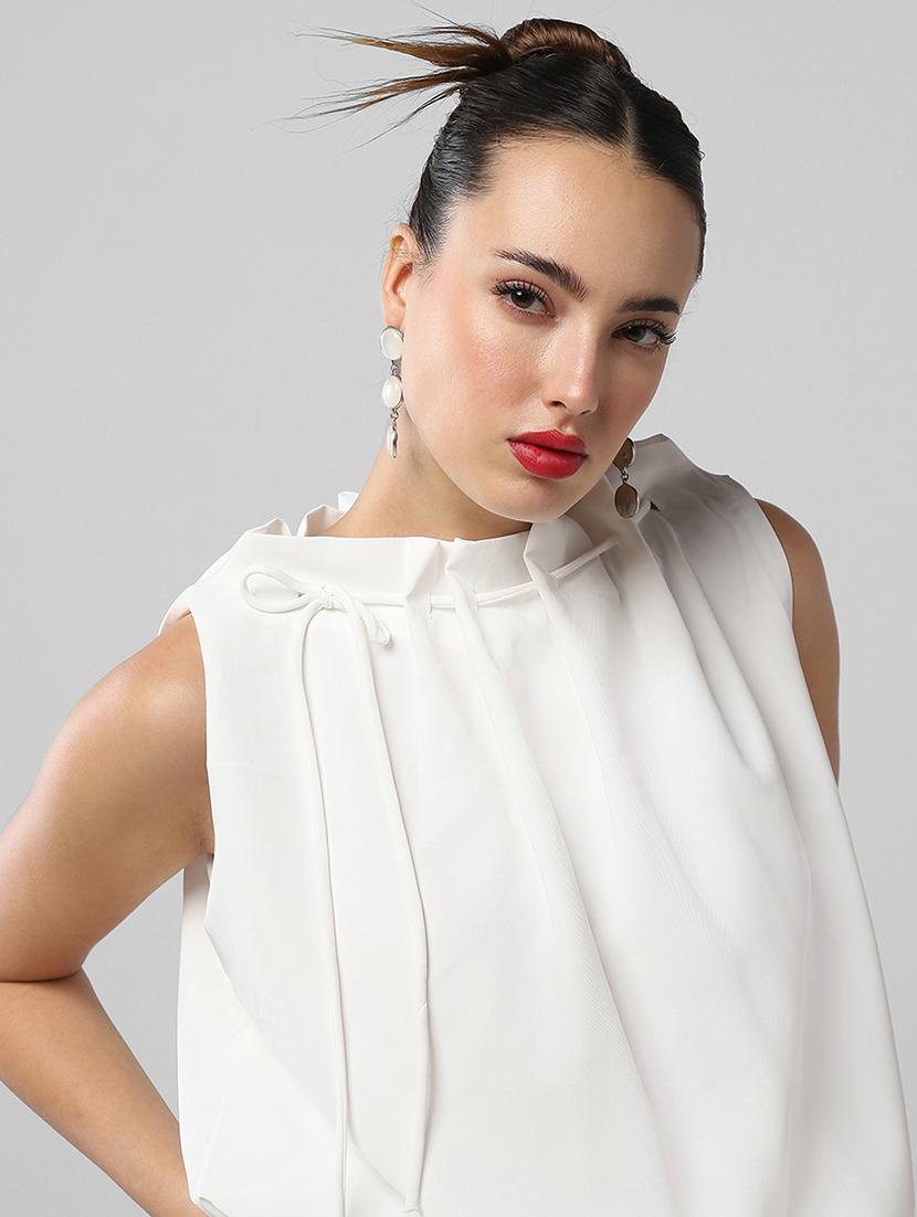 women solid sleeveless regular top - 21661778 - Standard Image - 6