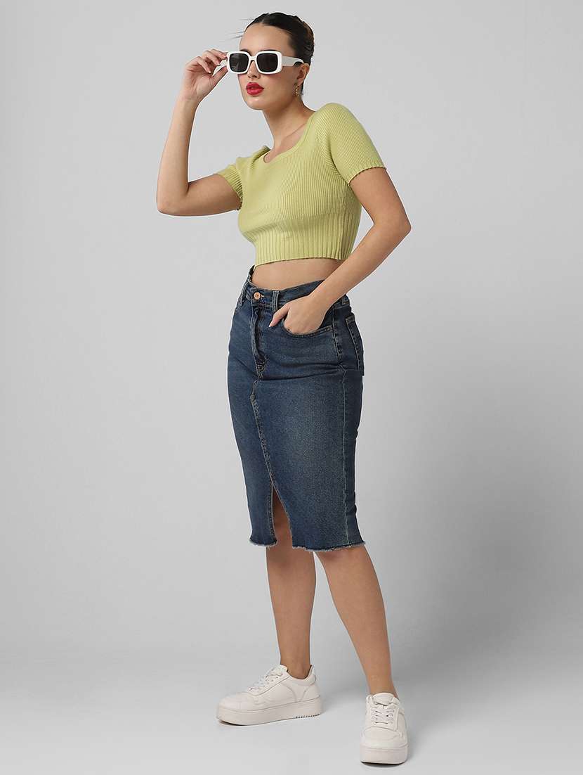 women solid short sleeves top - 21661780 - Standard Image - 4