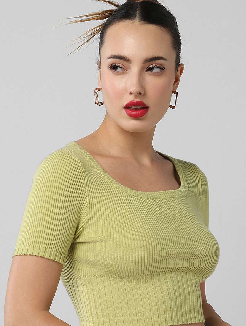 women solid short sleeves top - 21661780 - Standard Image - 6