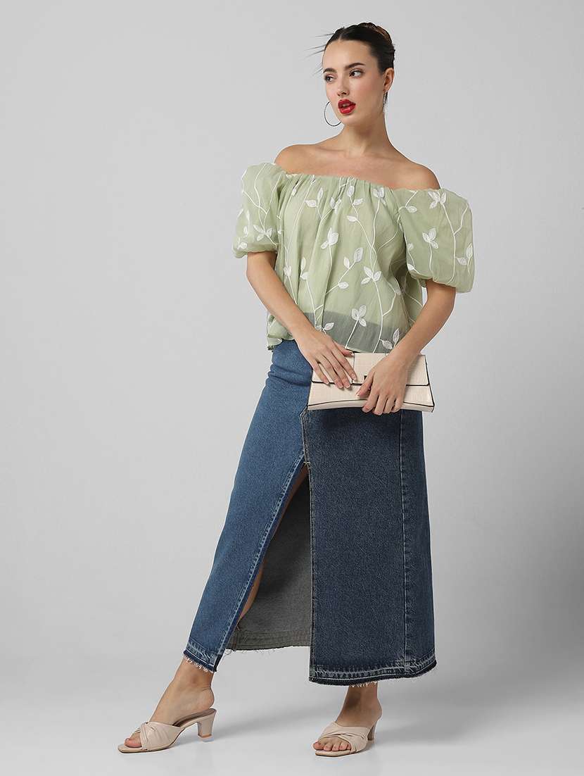 women self designed off shoulder regular top - 21661787 - Standard Image - 4