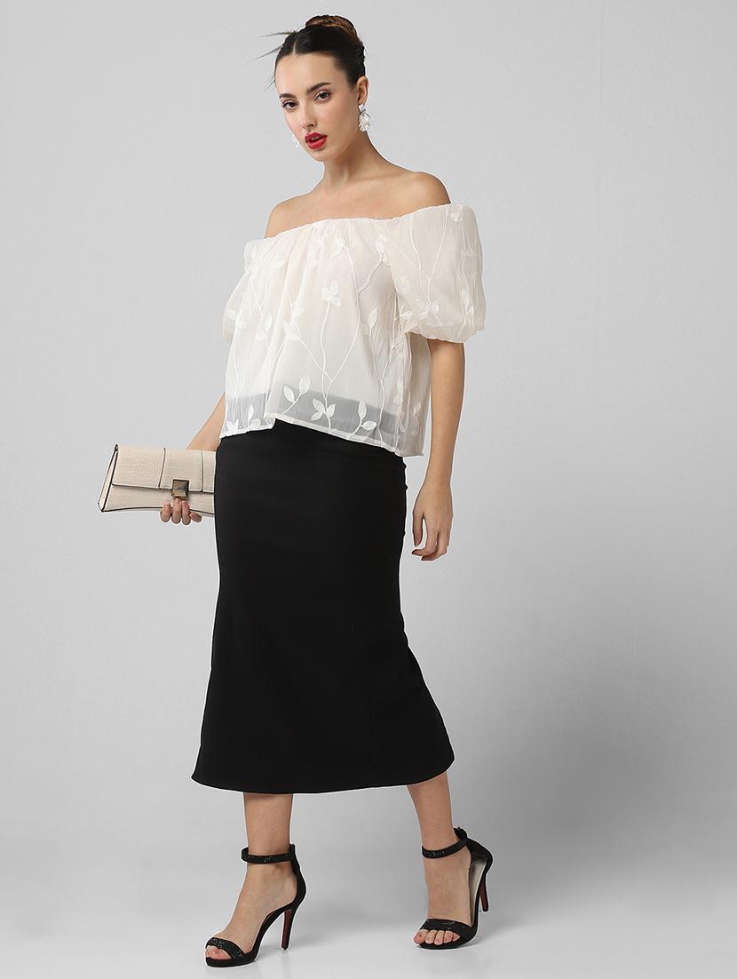 women self designed off shoulder regular top - 21661788 - Standard Image - 4