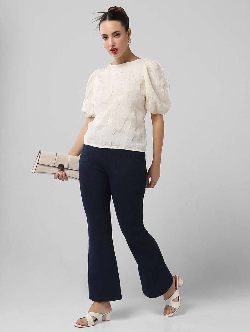 women self designed puff sleeves regular top - 21661800 -  Standard Image - 4