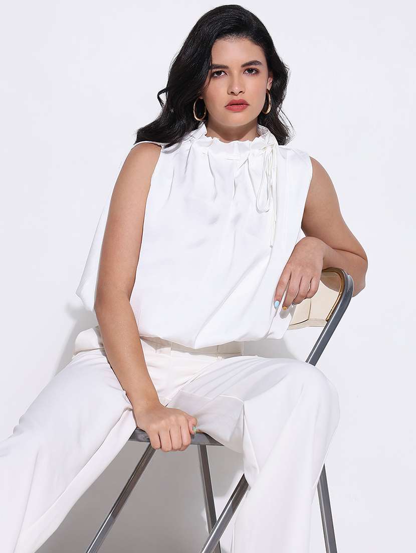 women mock neck sleeveless regular top - 21661813 -  Standard Image - 1