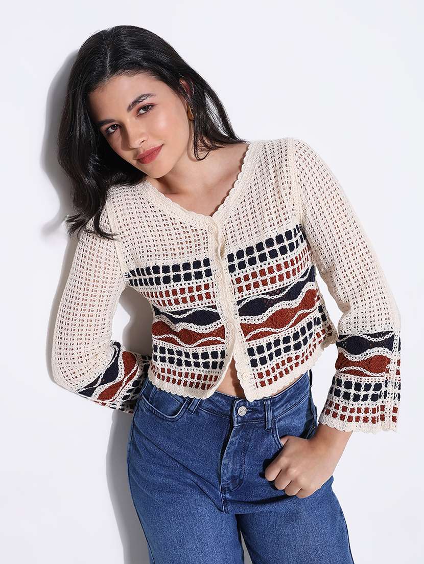 women crochet detailed crop top - 21661829 -  Standard Image - 1