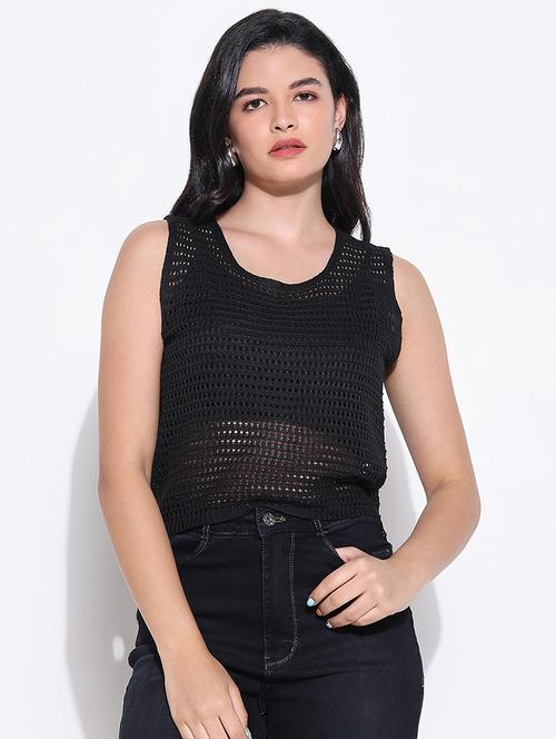 women crochet detailed crop top - 21661836 - Standard Image - 0
