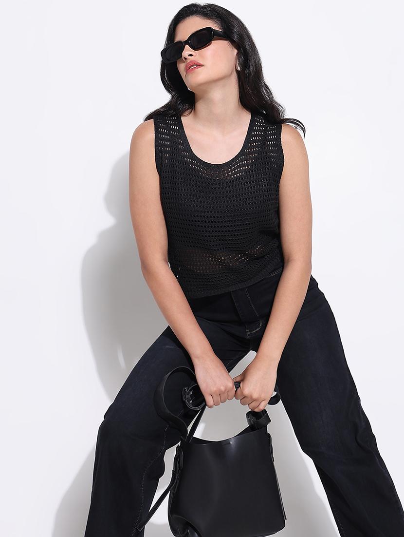 women crochet detailed crop top - 21661836 - Standard Image - 4